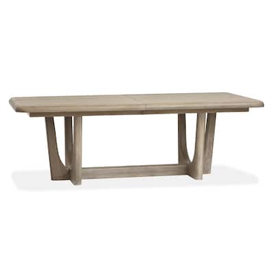 Magnussen Home Braelyn Dorian Grey Extendable Trestle Dining Table - 40''W x 90''D x 30''H