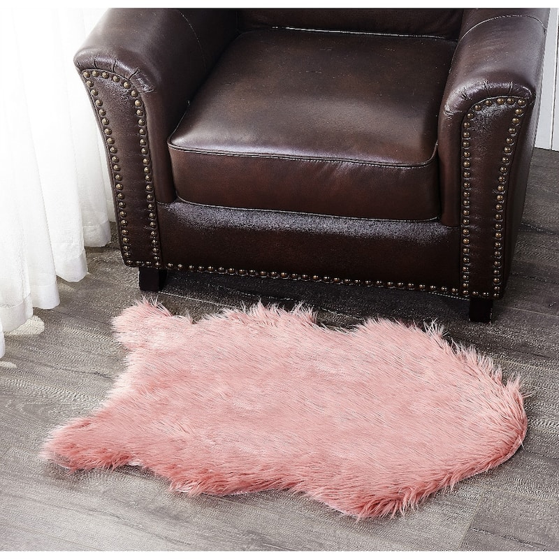 Serenta Shag Sheepskin Silky FauxFur Area Rug Sofa Decor - 24" x 36" - 24" x 36"