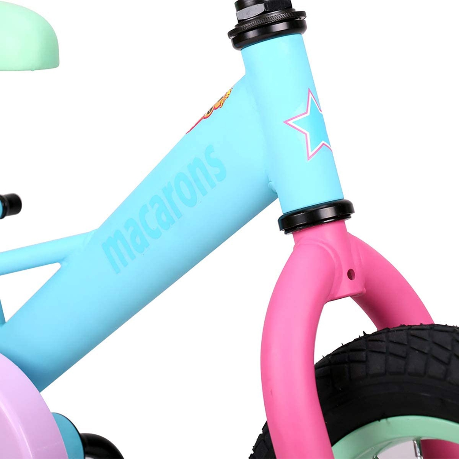 Rainbow bike with training wheels 2025