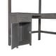 preview thumbnail 60 of 58, Solid Wood Loft Bed with Bulit-in U-Shaped Desk, 2 Drawers and Cabinet, Twin/Full Size Loft Bedframe w/ Storage Shelves & Ladder