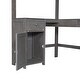 preview thumbnail 34 of 32, Twin Size Loft Bed with U-shaped Desk,Drawers and Storage Shelves,White/Antique Brown
