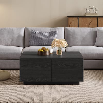 33.25" Square Coffee Table with 4 Drawers