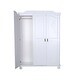 preview thumbnail 24 of 32, Palace Imports 100% Solid Wood Kyle 4-Door Wardrobe Armoire with Optional Mirrored Doors