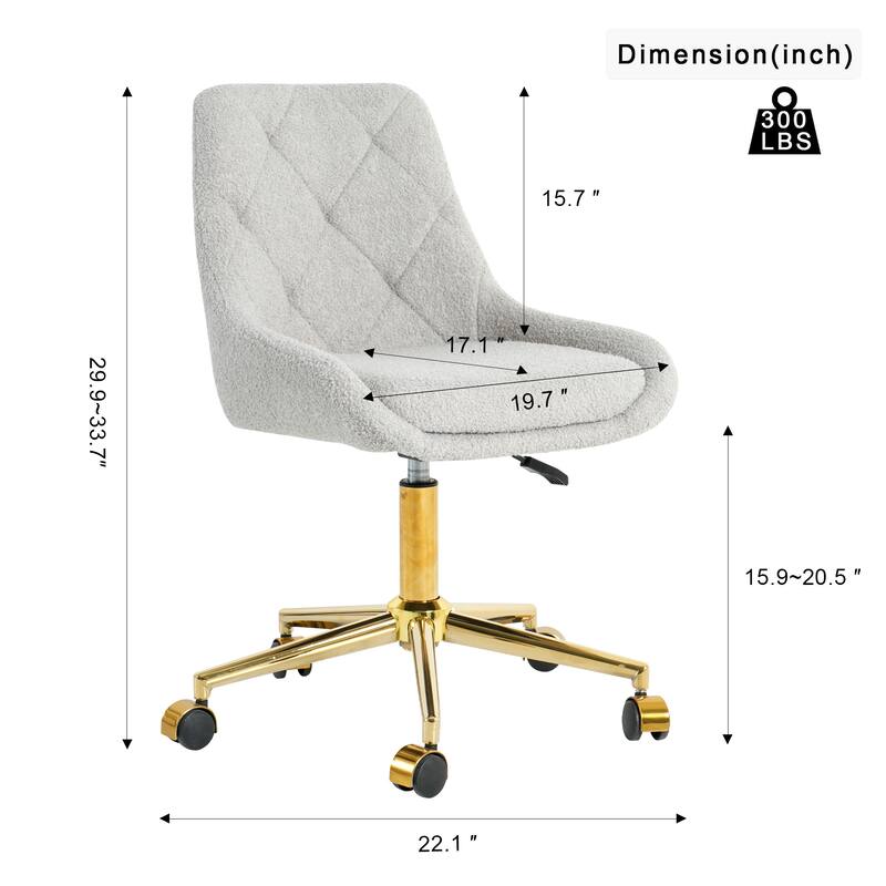 Modern teddy velvet fabric golden leg living room furniture dining chair, gold-plated five-claw chair legs, soft and com
