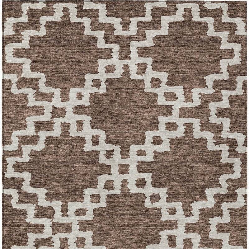 HomeRoots Geometric Transitional Rectangle Outdoor Rug
