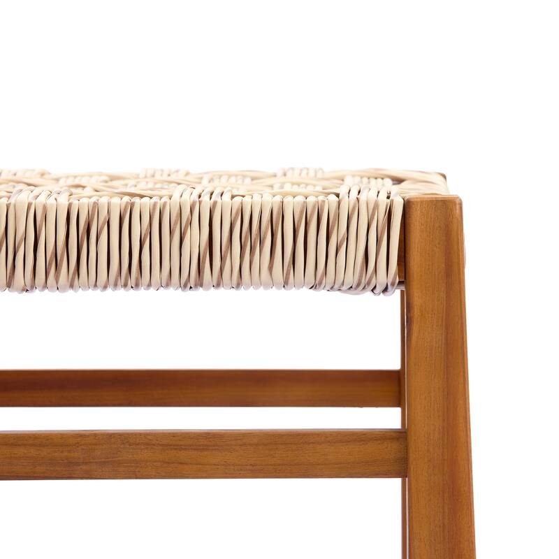 Christopher Knight Home - Acacia Wood Outdoor Patio Dining Chairs with Wicker Seat (Set of 2)