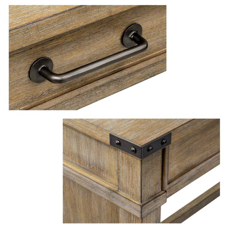 Roomfitters 54" Solid Wood Occasional Table, Reclaimed Wood Console Counter Table for Entryway Living Room, Reclaimed Natural