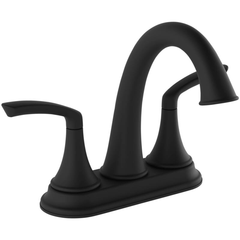 Symmons SLC5512PP Elm 1.0 GPM Centerset Bathroom Faucet with Push Pop - Matte Black