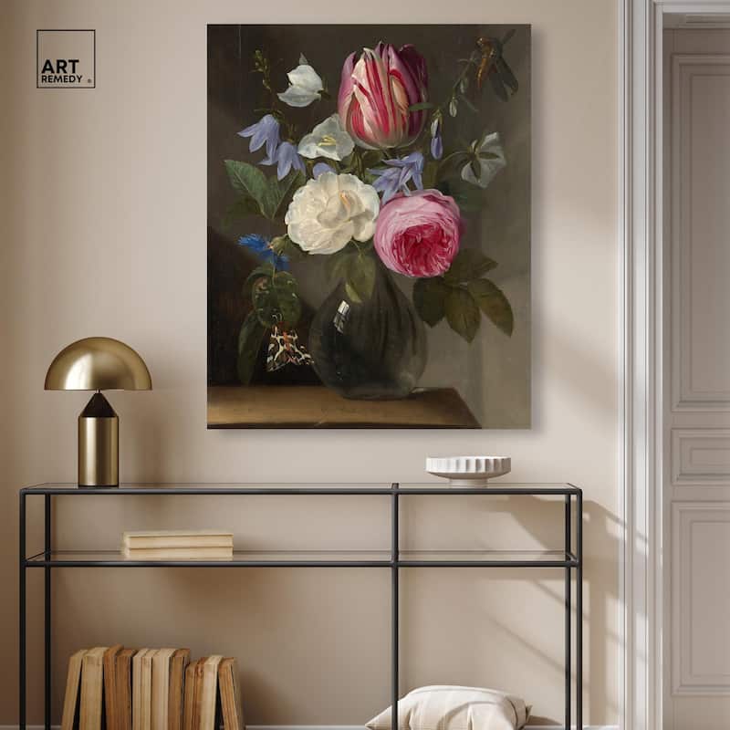 Roses and a Tulip Canvas by Art Remedy, Gallery Wrapped
