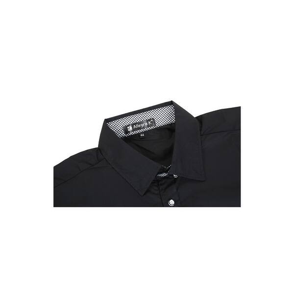 Shop Men Casual Slim Fit Contrast Plaid Half Sleeve Cotton Button