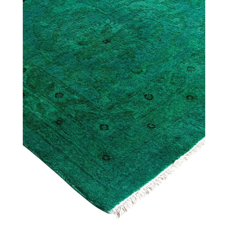 Contemporary Overdyed Wool Hand Knotted Area Rug - 10' 1" x 13' 7"