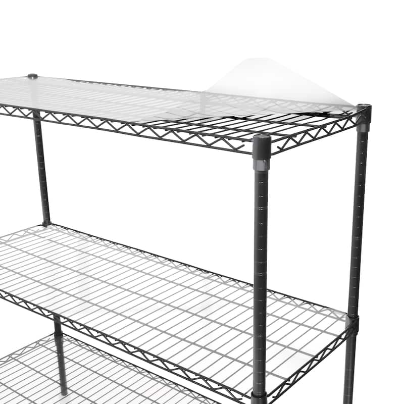3 Tier Metal Shelf Wire Shelving Unit - Set of 2, 1050lbs Capacity Heavy Duty Adjustable Storage Rack with Shelf Liners