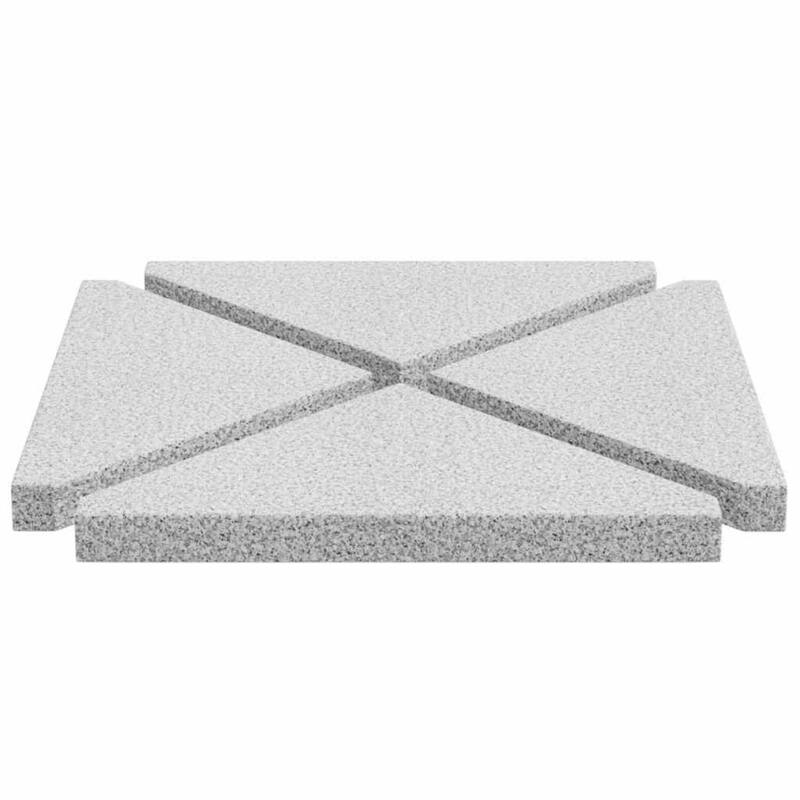 vidaXL Umbrella Weight Plate Grey Granite Medium Durable - 16.1 x 16.1 x 2.0 in