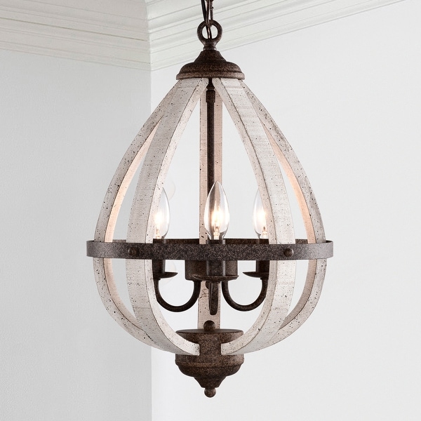 Zammy 13 Inch Farmhouse Rustic Water drop Pendant 3-Light