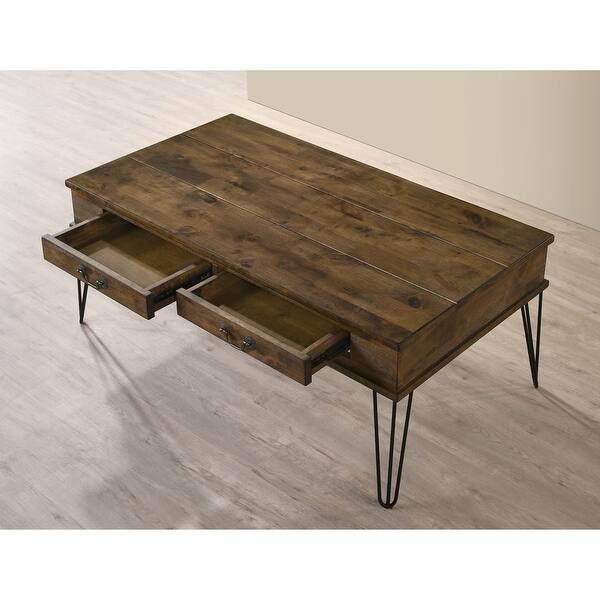 Shop Furniture Of America Perrin Industrial Rustic Oak Coffee