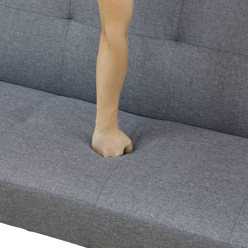 Modern Futon Convertible Sofa Bed Adjustable Backrest