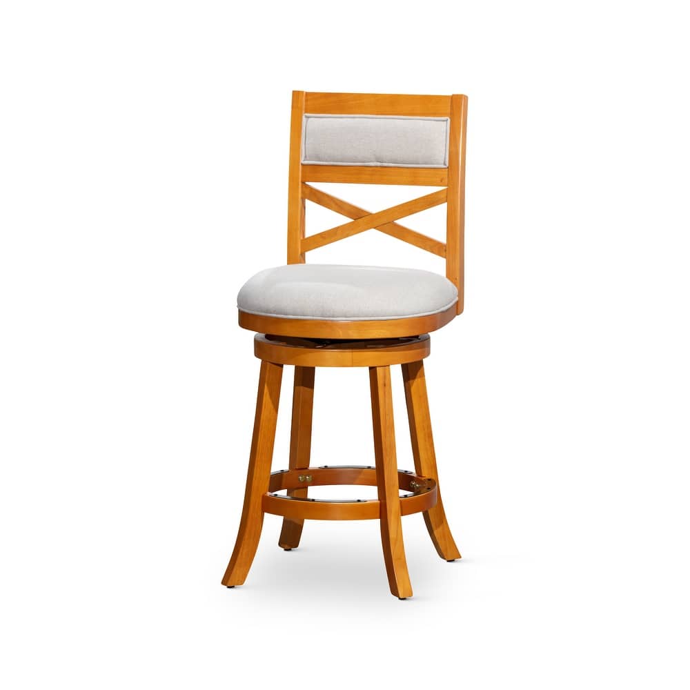 DTY Indoor Living Meeker X-Back Swivel Stool