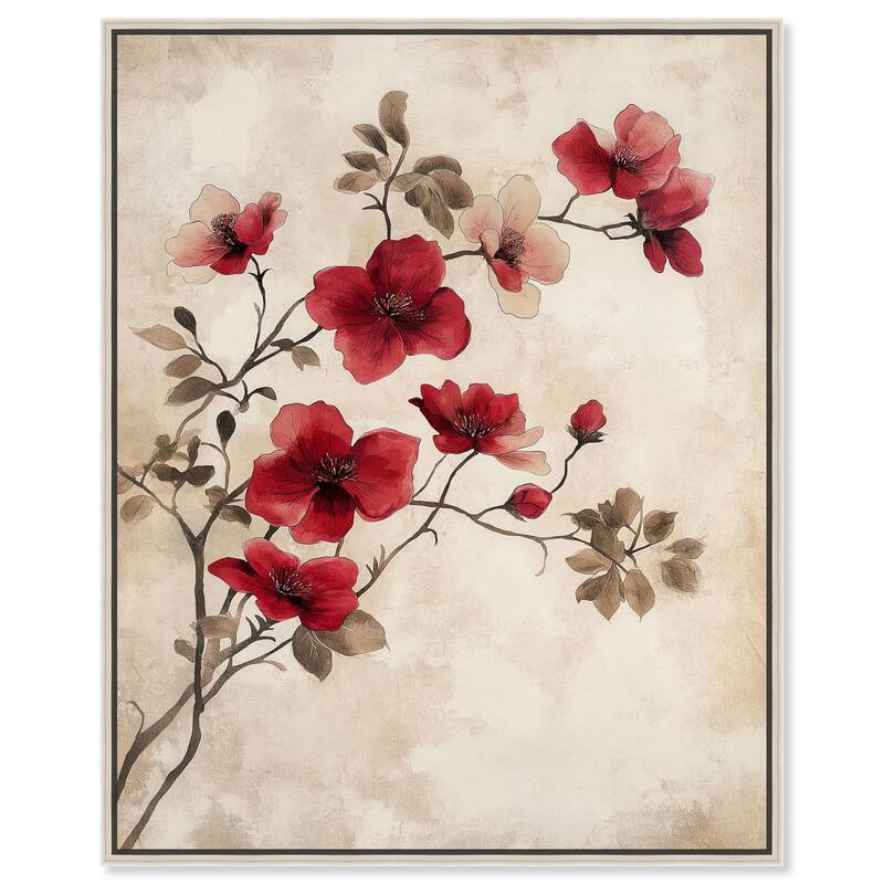 Cherry Bloom Canvas by Art Remedy - Silver - 16" x 20"