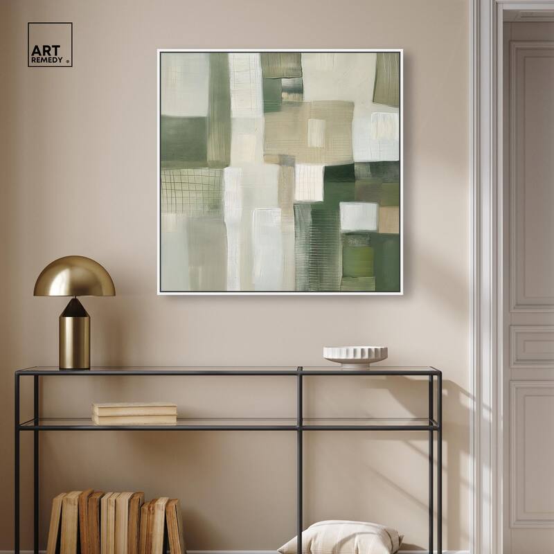 Pale Jade Green II Canvas by Art Remedy