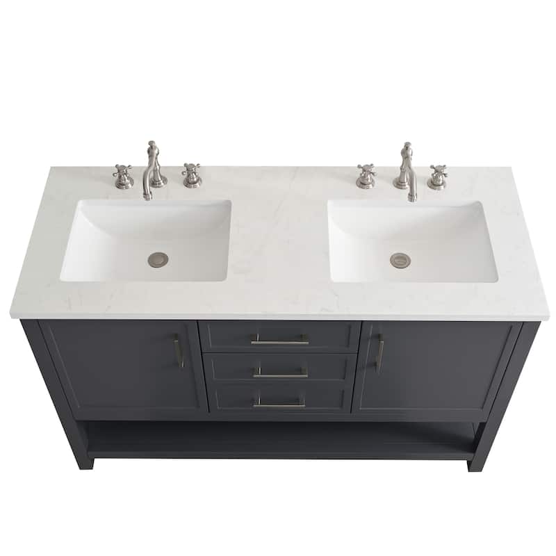 Sudio Design Arlo 54" Double Bathroom Vanity - 54" Double Sink