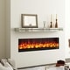 preview thumbnail 6 of 10, Mirrored Floating Shelf with Crushed Diamond 48" - Silver