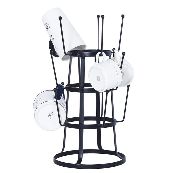 Stylish Steel Mug Tree Holder Organizer Rack Stand (Black). Opens flyout.