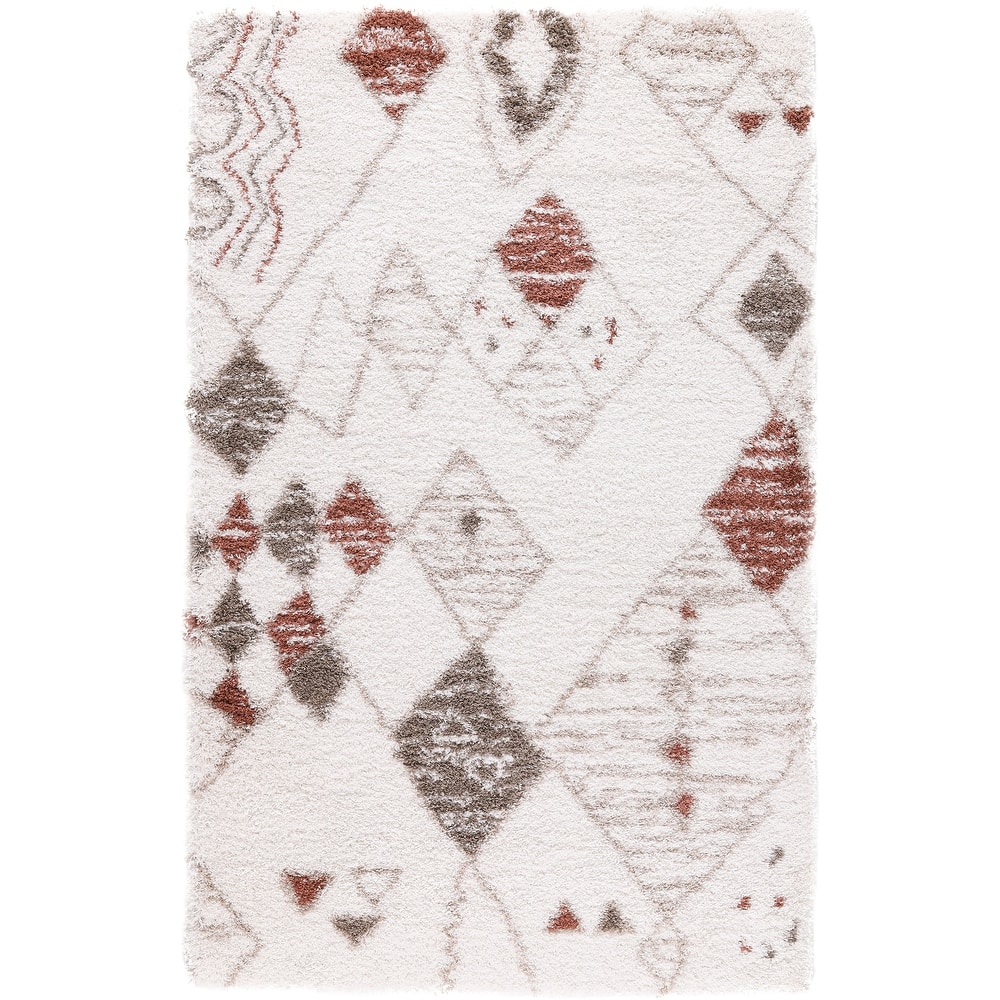 Noori Rug Lux Nolan Geometric 2-inch Thick Shag Rug