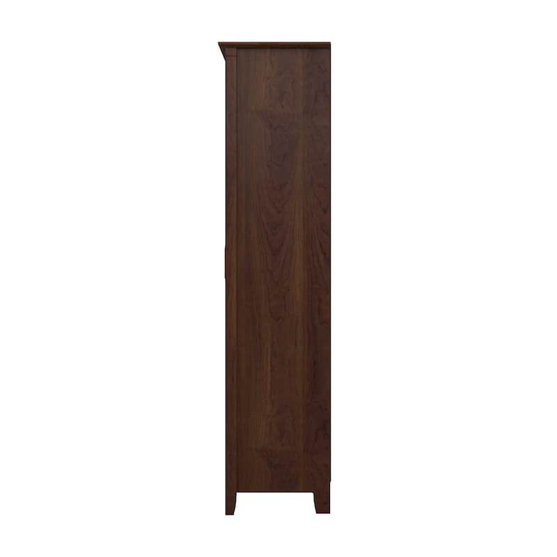 Key West Tall Bathroom Cabinet with Doors & Shelves by Bush Furniture
