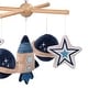 preview thumbnail 3 of 5, Lambs & Ivy Sky Rocket Planets/Stars Musical Baby Crib Mobile Soother Toy- Blue