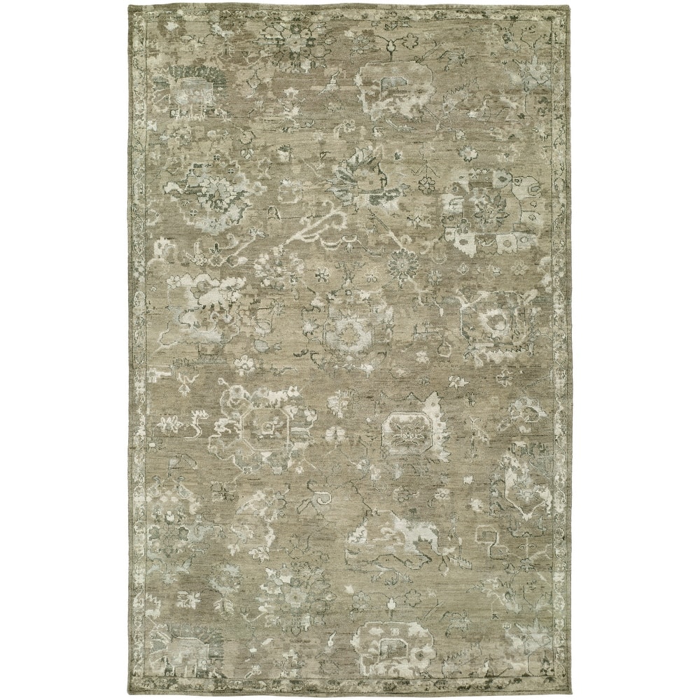 Modern Hand-Knotted Wool & Viscose Area Rug