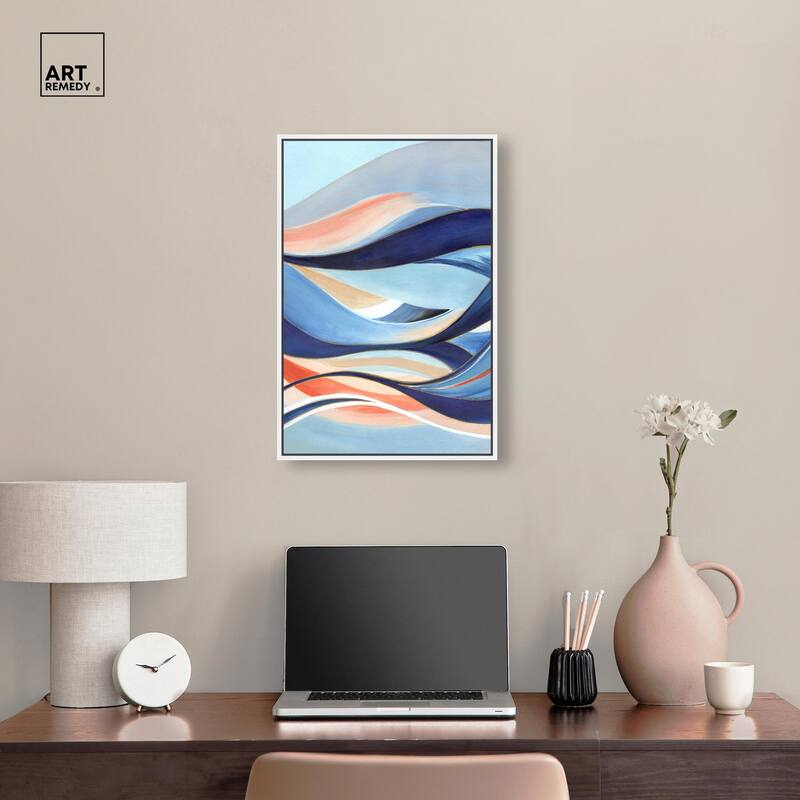 Glowing Blue I Canvas by Art Remedy