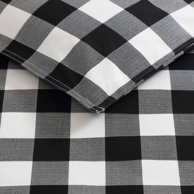 Eddie Bauer Mountain Plaid Black/White Cotton Comforter Set