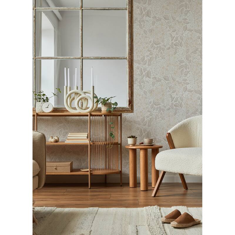 A-Street Prints Turi Khaki Twining Vines Wallpaper