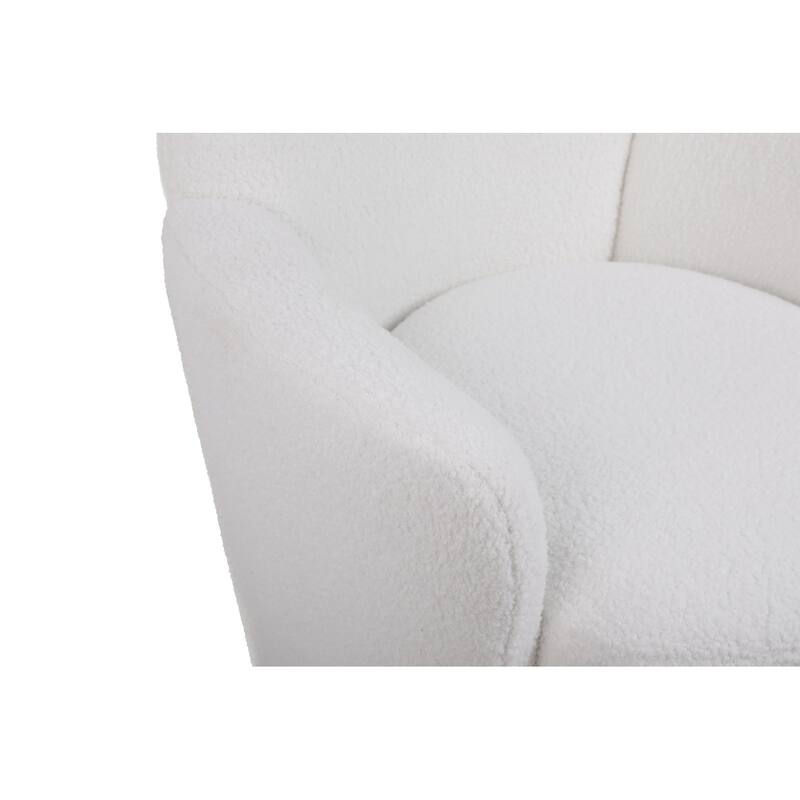 Swivel Accent Chairs Armchair for Living Room, Reading Chairs , Round Barrel Chairs with Gold Stainless Steel Base