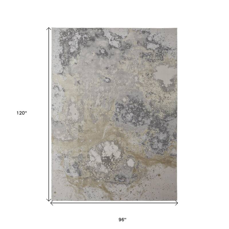 Zofis Abstract Stain Resistant Area Rug By HomeRoots - 8' x 10'