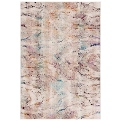 SAFAVIEH Rainbow Elfriede Indoor/Outdoor Boho Waterproof Patio Backyard Rug