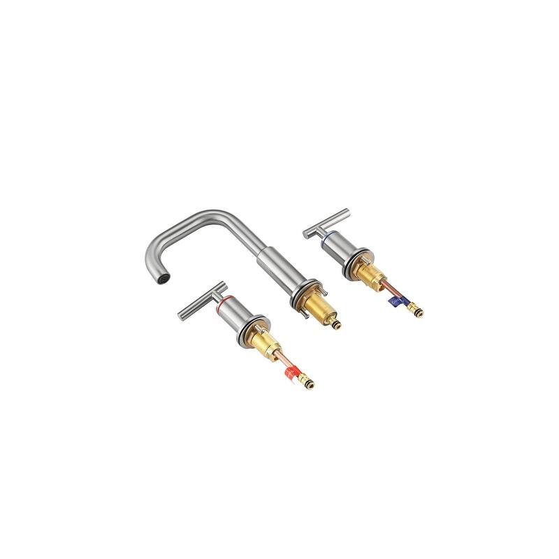 Indigo Home 8 inch Widespread Double Handle Bathroom Faucet