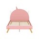 preview thumbnail 4 of 6, Pink Unicorn Wooden Full Size Platform Bed with Headboard - Solid Pine Wood Construction