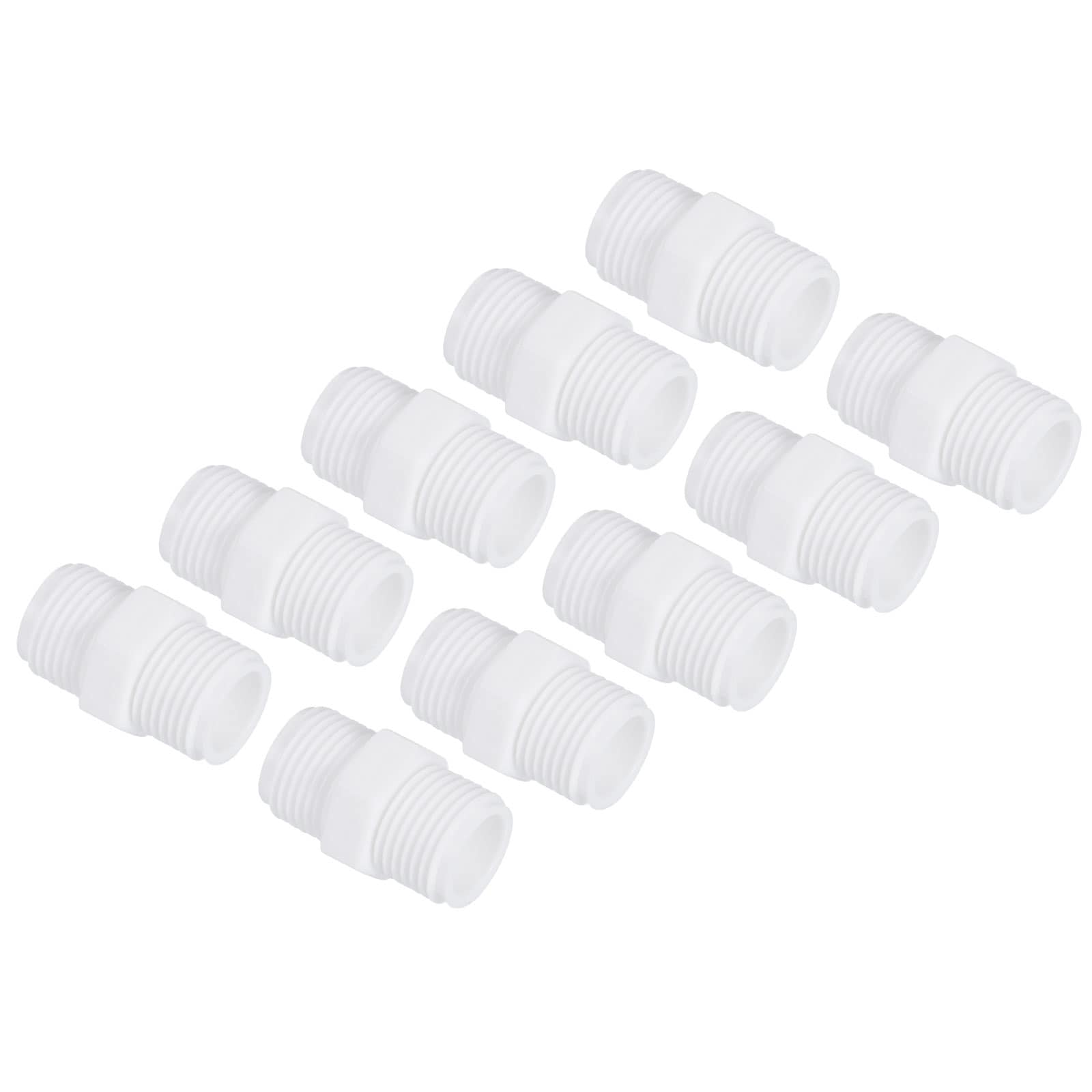 10Pcs G1/2 POM Hex Pipe Fitting Male to Male Thread Nipple White - Bed Bath  & Beyond - 36803957