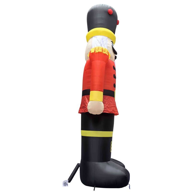 Lighted Inflatable Nutcracker Soldier Commercial Outdoor Christmas Decoration - 20' - Red