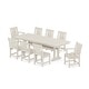 preview thumbnail 11 of 10, POLYWOOD Oxford 9-Piece Farmhouse Dining Set with Trestle Legs Sand