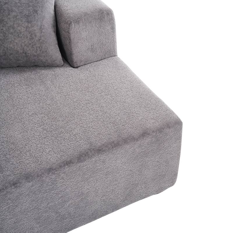 Memory Foam Curved Modular Couch Chenille Deep Seat Sectional Sofa