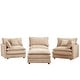 preview thumbnail 113 of 117, 3-Seater Comfy Cloud Couches with Movable Ottoman