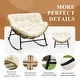 preview thumbnail 6 of 44, Oversized Indoor Outdoor Royal Papasan Rocking Chair, Patio Egg Rocker with Cushions, 450 lb Capacity