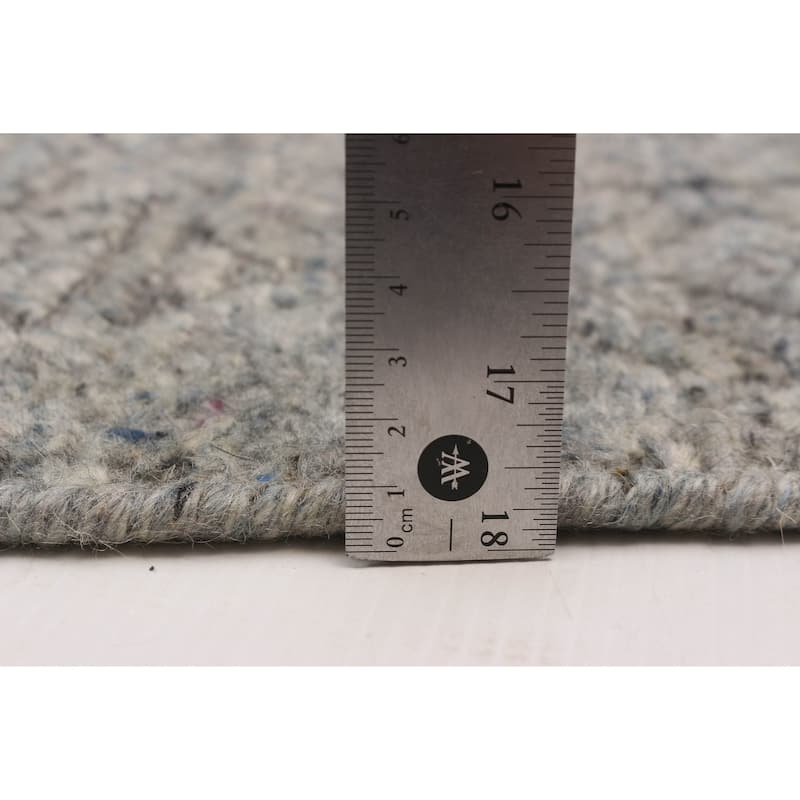 ECARPETGALLERY Hand-knotted Tangier Grey Wool Rug - 5'4 x 7'8