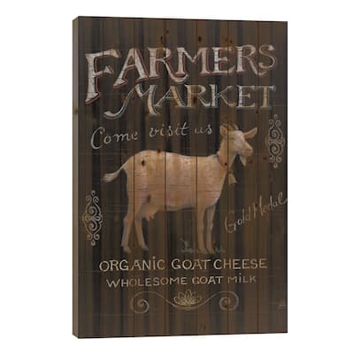 Farmers Market IV Print On Wood by Daphne Brissonnet - Multi-Color