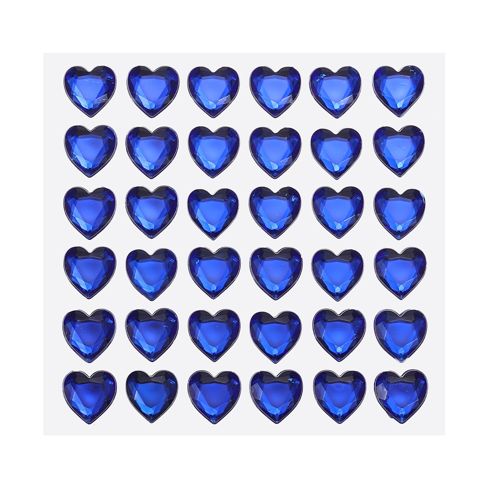 144 Pcs Heart Rhinestone 10mm Self Adhesive Gems Stickers Dark