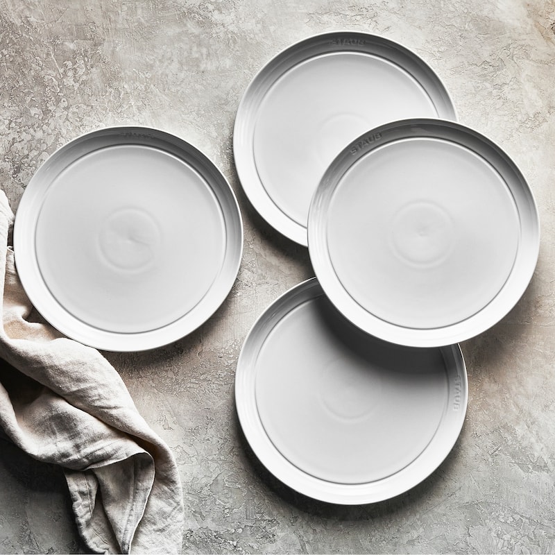 STAUB Ceramic Dinnerware 4-pc 10-inch Dinner Plate Set
