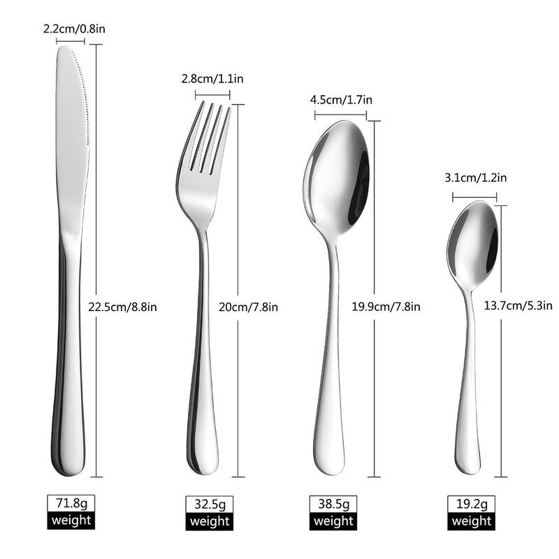 Velaze Beta 16-Piece Silverware Flatware Set, Service for 4