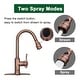 preview thumbnail 16 of 15, Copper Kitchen Faucet with Single Level handle and Pull Down Sprayer